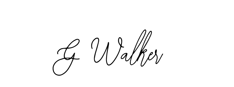 Use a signature maker to create a handwritten signature online. With this signature software, you can design (Bearetta-2O07w) your own signature for name G Walker. G Walker signature style 12 images and pictures png