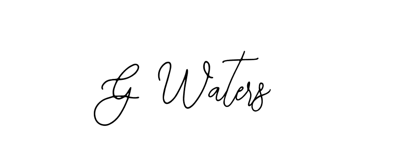 The best way (Bearetta-2O07w) to make a short signature is to pick only two or three words in your name. The name G Waters include a total of six letters. For converting this name. G Waters signature style 12 images and pictures png