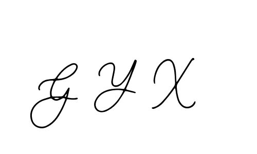 How to make G Y X name signature. Use Bearetta-2O07w style for creating short signs online. This is the latest handwritten sign. G Y X signature style 12 images and pictures png