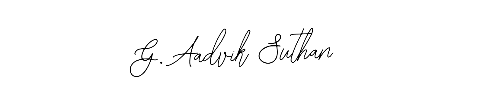 How to make G. Aadvik Suthan signature? Bearetta-2O07w is a professional autograph style. Create handwritten signature for G. Aadvik Suthan name. G. Aadvik Suthan signature style 12 images and pictures png