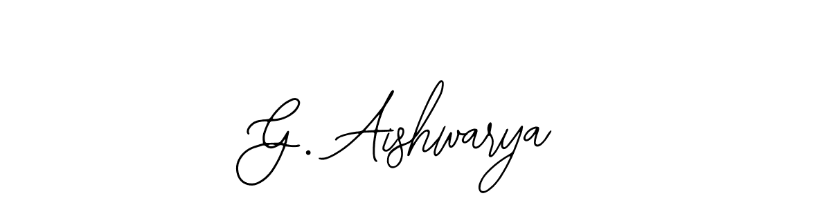if you are searching for the best signature style for your name G. Aishwarya. so please give up your signature search. here we have designed multiple signature styles  using Bearetta-2O07w. G. Aishwarya signature style 12 images and pictures png