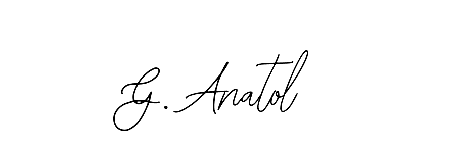 This is the best signature style for the G. Anatol name. Also you like these signature font (Bearetta-2O07w). Mix name signature. G. Anatol signature style 12 images and pictures png