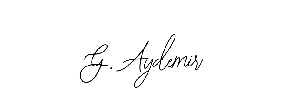 Design your own signature with our free online signature maker. With this signature software, you can create a handwritten (Bearetta-2O07w) signature for name G. Aydemir. G. Aydemir signature style 12 images and pictures png