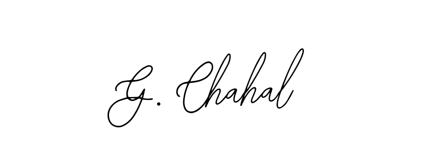 Also You can easily find your signature by using the search form. We will create G. Chahal name handwritten signature images for you free of cost using Bearetta-2O07w sign style. G. Chahal signature style 12 images and pictures png