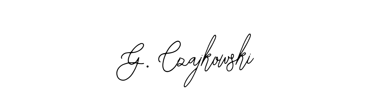 if you are searching for the best signature style for your name G. Czajkowski. so please give up your signature search. here we have designed multiple signature styles  using Bearetta-2O07w. G. Czajkowski signature style 12 images and pictures png