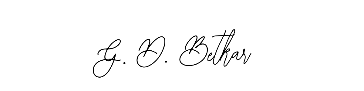 Similarly Bearetta-2O07w is the best handwritten signature design. Signature creator online .You can use it as an online autograph creator for name G. D. Betkar. G. D. Betkar signature style 12 images and pictures png