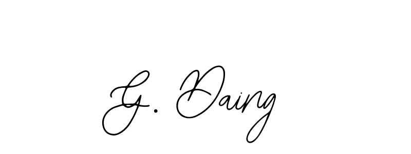Use a signature maker to create a handwritten signature online. With this signature software, you can design (Bearetta-2O07w) your own signature for name G. Daing. G. Daing signature style 12 images and pictures png