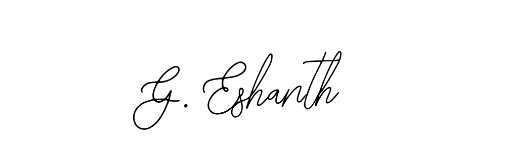 Also we have G. Eshanth name is the best signature style. Create professional handwritten signature collection using Bearetta-2O07w autograph style. G. Eshanth signature style 12 images and pictures png