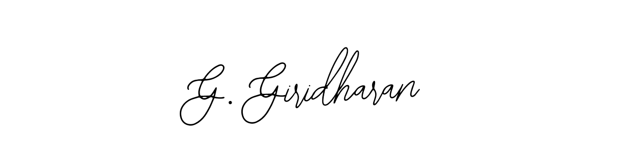 You should practise on your own different ways (Bearetta-2O07w) to write your name (G. Giridharan) in signature. don't let someone else do it for you. G. Giridharan signature style 12 images and pictures png