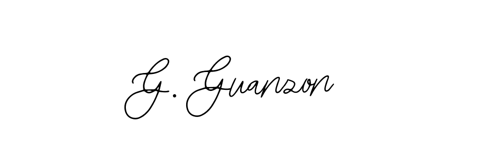 if you are searching for the best signature style for your name G. Guanzon. so please give up your signature search. here we have designed multiple signature styles  using Bearetta-2O07w. G. Guanzon signature style 12 images and pictures png