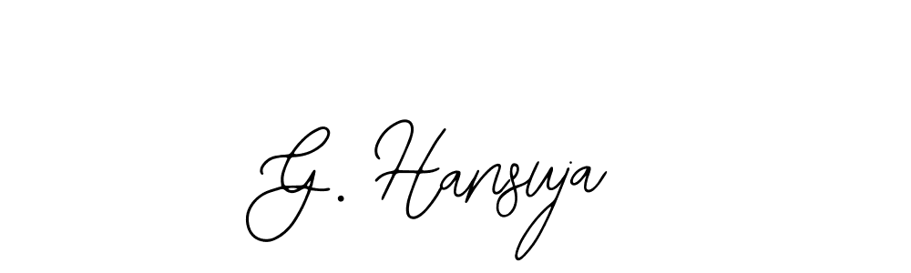 How to Draw G. Hansuja signature style? Bearetta-2O07w is a latest design signature styles for name G. Hansuja. G. Hansuja signature style 12 images and pictures png