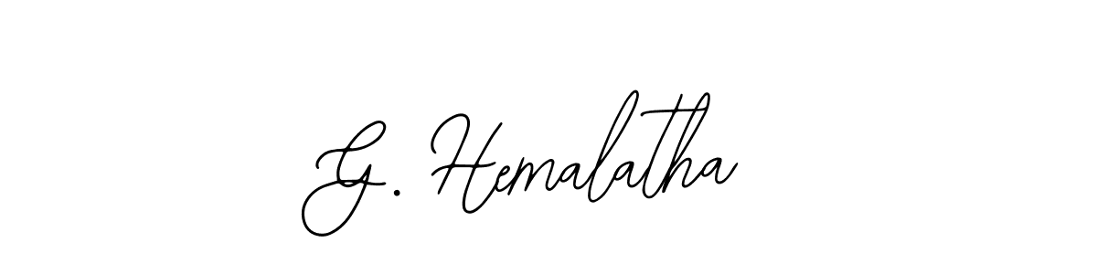 How to make G. Hemalatha name signature. Use Bearetta-2O07w style for creating short signs online. This is the latest handwritten sign. G. Hemalatha signature style 12 images and pictures png