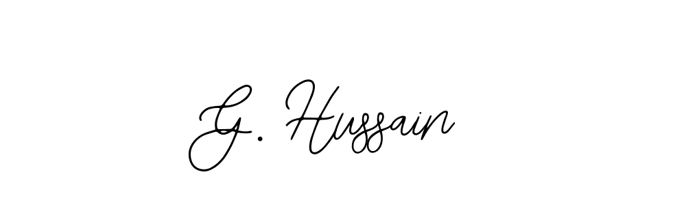Use a signature maker to create a handwritten signature online. With this signature software, you can design (Bearetta-2O07w) your own signature for name G. Hussain. G. Hussain signature style 12 images and pictures png