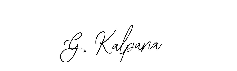 How to make G. Kalpana name signature. Use Bearetta-2O07w style for creating short signs online. This is the latest handwritten sign. G. Kalpana signature style 12 images and pictures png