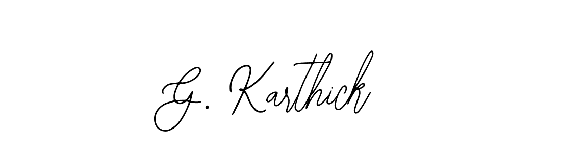 Make a beautiful signature design for name G. Karthick. With this signature (Bearetta-2O07w) style, you can create a handwritten signature for free. G. Karthick signature style 12 images and pictures png