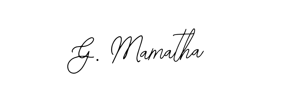 Bearetta-2O07w is a professional signature style that is perfect for those who want to add a touch of class to their signature. It is also a great choice for those who want to make their signature more unique. Get G. Mamatha name to fancy signature for free. G. Mamatha signature style 12 images and pictures png