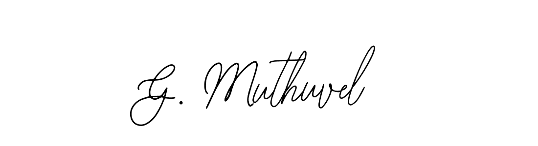 You should practise on your own different ways (Bearetta-2O07w) to write your name (G. Muthuvel) in signature. don't let someone else do it for you. G. Muthuvel signature style 12 images and pictures png