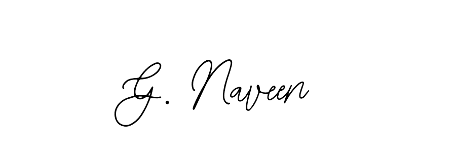 How to make G. Naveen name signature. Use Bearetta-2O07w style for creating short signs online. This is the latest handwritten sign. G. Naveen signature style 12 images and pictures png