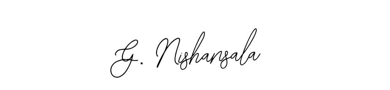 Also You can easily find your signature by using the search form. We will create G. Nishansala name handwritten signature images for you free of cost using Bearetta-2O07w sign style. G. Nishansala signature style 12 images and pictures png