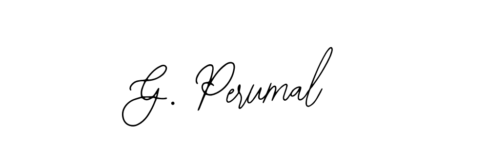 Make a beautiful signature design for name G. Perumal. With this signature (Bearetta-2O07w) style, you can create a handwritten signature for free. G. Perumal signature style 12 images and pictures png