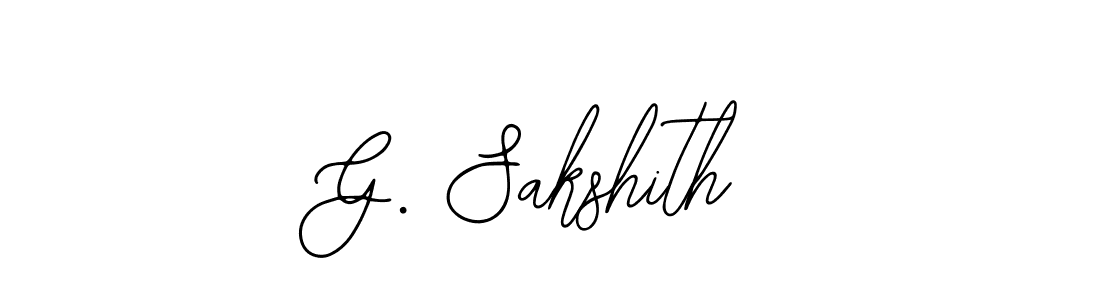 Design your own signature with our free online signature maker. With this signature software, you can create a handwritten (Bearetta-2O07w) signature for name G. Sakshith. G. Sakshith signature style 12 images and pictures png