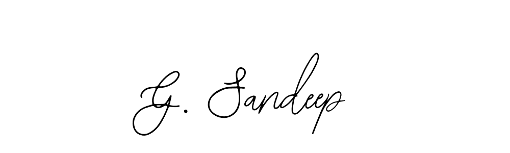 The best way (Bearetta-2O07w) to make a short signature is to pick only two or three words in your name. The name G. Sandeep include a total of six letters. For converting this name. G. Sandeep signature style 12 images and pictures png