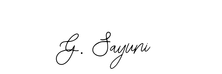 Best and Professional Signature Style for G. Sayuni. Bearetta-2O07w Best Signature Style Collection. G. Sayuni signature style 12 images and pictures png
