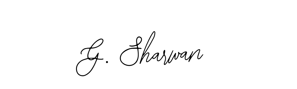 How to make G. Sharwan signature? Bearetta-2O07w is a professional autograph style. Create handwritten signature for G. Sharwan name. G. Sharwan signature style 12 images and pictures png