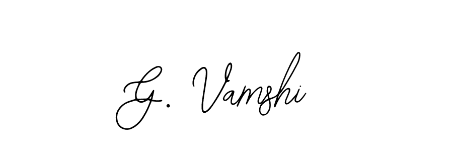 The best way (Bearetta-2O07w) to make a short signature is to pick only two or three words in your name. The name G. Vamshi include a total of six letters. For converting this name. G. Vamshi signature style 12 images and pictures png