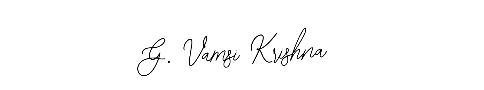 The best way (Bearetta-2O07w) to make a short signature is to pick only two or three words in your name. The name G. Vamsi Krishna include a total of six letters. For converting this name. G. Vamsi Krishna signature style 12 images and pictures png