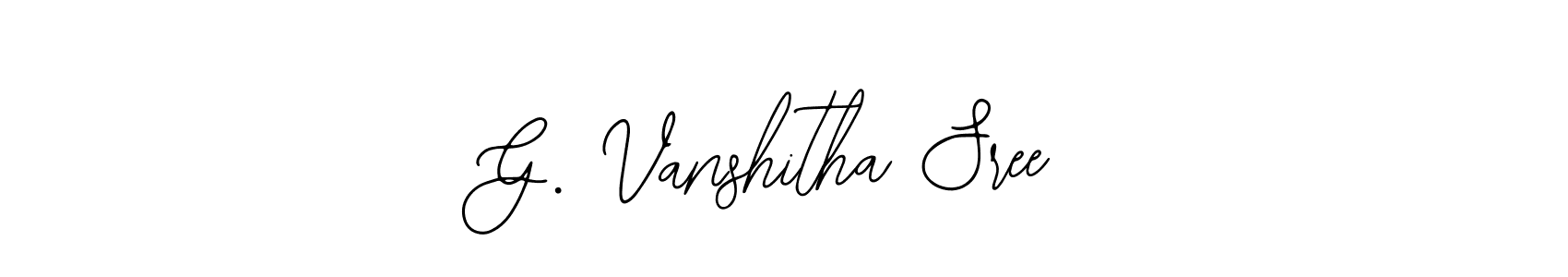 How to make G. Vanshitha Sree name signature. Use Bearetta-2O07w style for creating short signs online. This is the latest handwritten sign. G. Vanshitha Sree signature style 12 images and pictures png