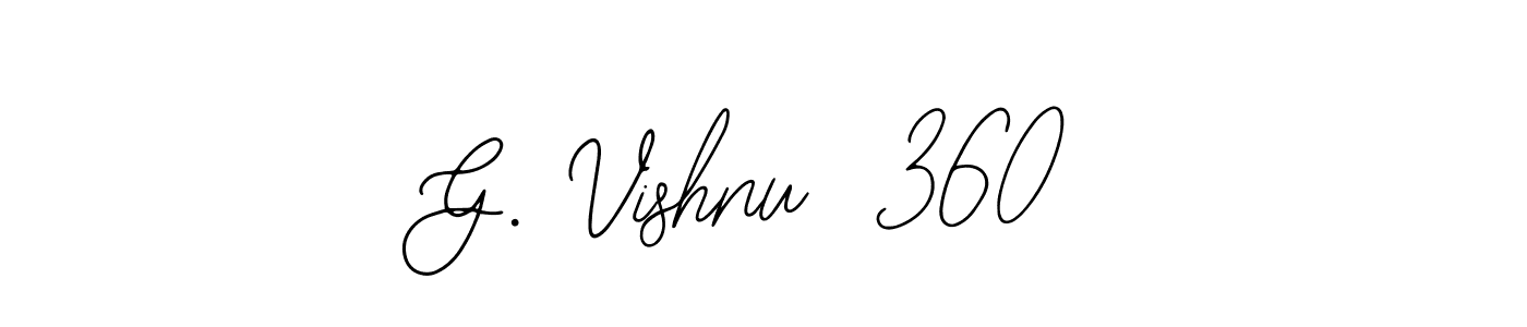 How to make G. Vishnu  360 name signature. Use Bearetta-2O07w style for creating short signs online. This is the latest handwritten sign. G. Vishnu  360 signature style 12 images and pictures png
