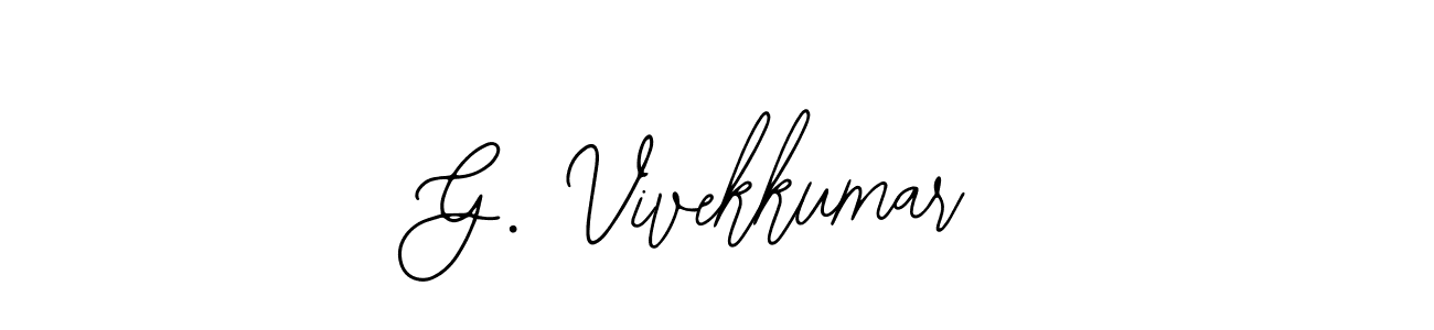 How to make G. Vivekkumar name signature. Use Bearetta-2O07w style for creating short signs online. This is the latest handwritten sign. G. Vivekkumar signature style 12 images and pictures png