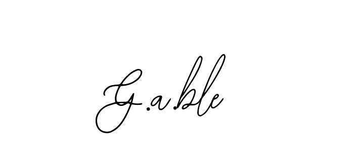 Design your own signature with our free online signature maker. With this signature software, you can create a handwritten (Bearetta-2O07w) signature for name G.a.ble. G.a.ble signature style 12 images and pictures png