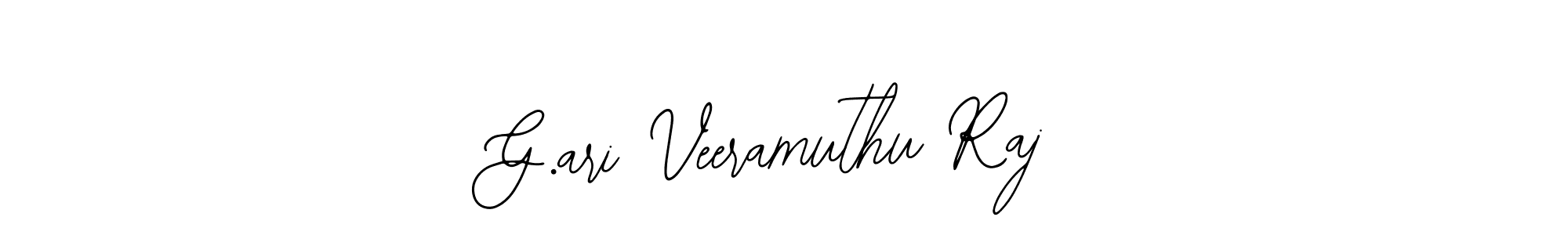 Create a beautiful signature design for name G.ari Veeramuthu Raj. With this signature (Bearetta-2O07w) fonts, you can make a handwritten signature for free. G.ari Veeramuthu Raj signature style 12 images and pictures png