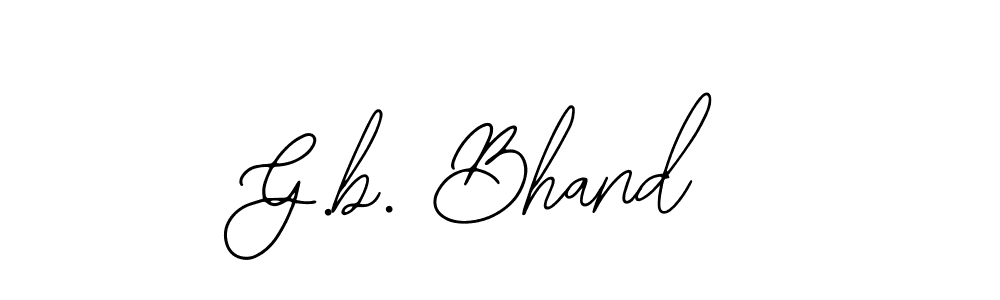 Also You can easily find your signature by using the search form. We will create G.b. Bhand name handwritten signature images for you free of cost using Bearetta-2O07w sign style. G.b. Bhand signature style 12 images and pictures png