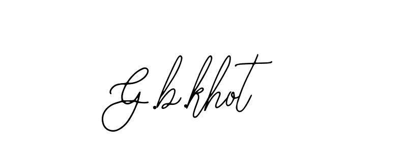 How to make G.b.khot signature? Bearetta-2O07w is a professional autograph style. Create handwritten signature for G.b.khot name. G.b.khot signature style 12 images and pictures png