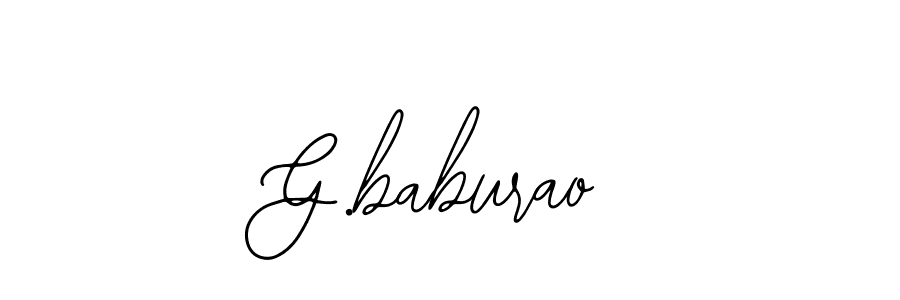 The best way (Bearetta-2O07w) to make a short signature is to pick only two or three words in your name. The name G.baburao include a total of six letters. For converting this name. G.baburao signature style 12 images and pictures png
