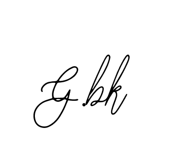 You should practise on your own different ways (Bearetta-2O07w) to write your name (G.bk) in signature. don't let someone else do it for you. G.bk signature style 12 images and pictures png