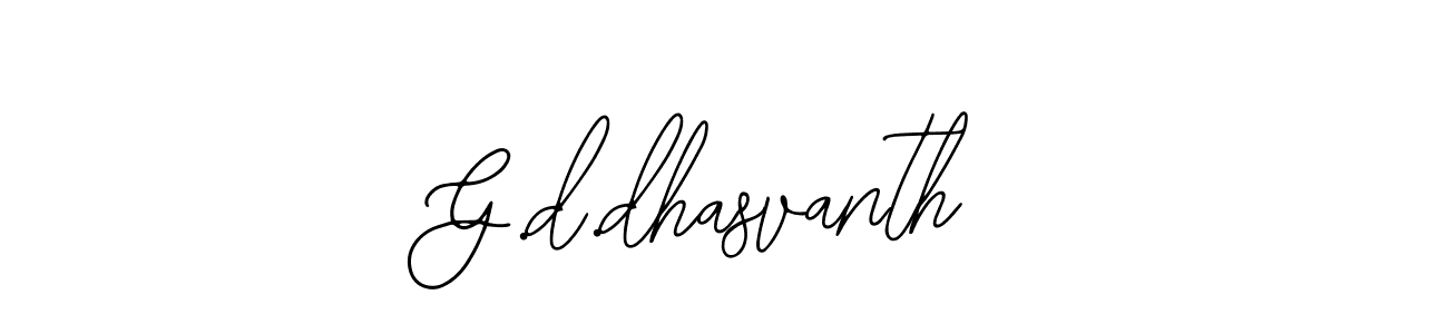 Create a beautiful signature design for name G.d.dhasvanth. With this signature (Bearetta-2O07w) fonts, you can make a handwritten signature for free. G.d.dhasvanth signature style 12 images and pictures png