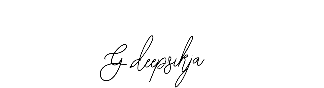 Use a signature maker to create a handwritten signature online. With this signature software, you can design (Bearetta-2O07w) your own signature for name G.deepsikja. G.deepsikja signature style 12 images and pictures png