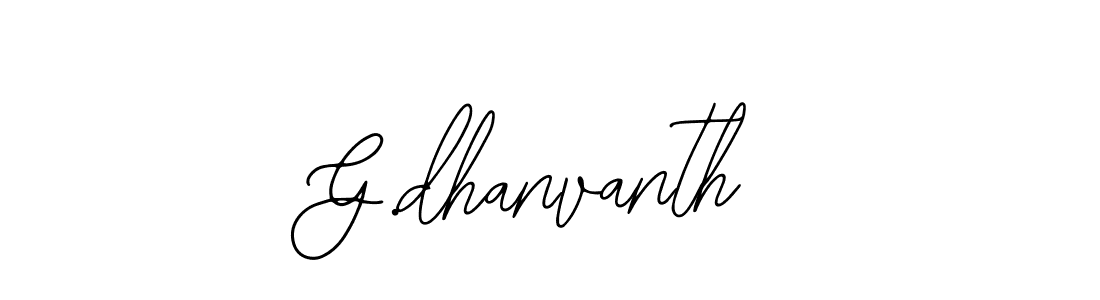 Design your own signature with our free online signature maker. With this signature software, you can create a handwritten (Bearetta-2O07w) signature for name G.dhanvanth. G.dhanvanth signature style 12 images and pictures png