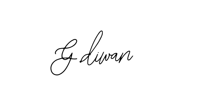 Also we have G.diwan name is the best signature style. Create professional handwritten signature collection using Bearetta-2O07w autograph style. G.diwan signature style 12 images and pictures png