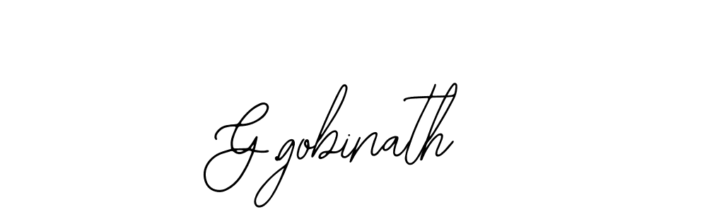 Design your own signature with our free online signature maker. With this signature software, you can create a handwritten (Bearetta-2O07w) signature for name G.gobinath. G.gobinath signature style 12 images and pictures png