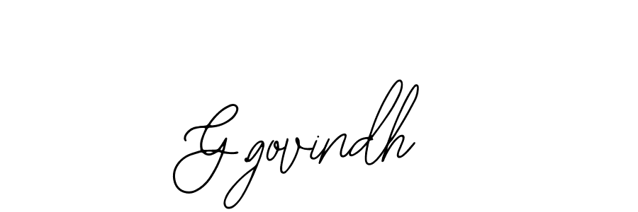 How to make G.govindh name signature. Use Bearetta-2O07w style for creating short signs online. This is the latest handwritten sign. G.govindh signature style 12 images and pictures png