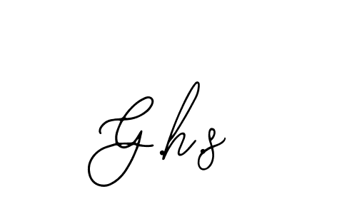 You should practise on your own different ways (Bearetta-2O07w) to write your name (G.h.s) in signature. don't let someone else do it for you. G.h.s signature style 12 images and pictures png