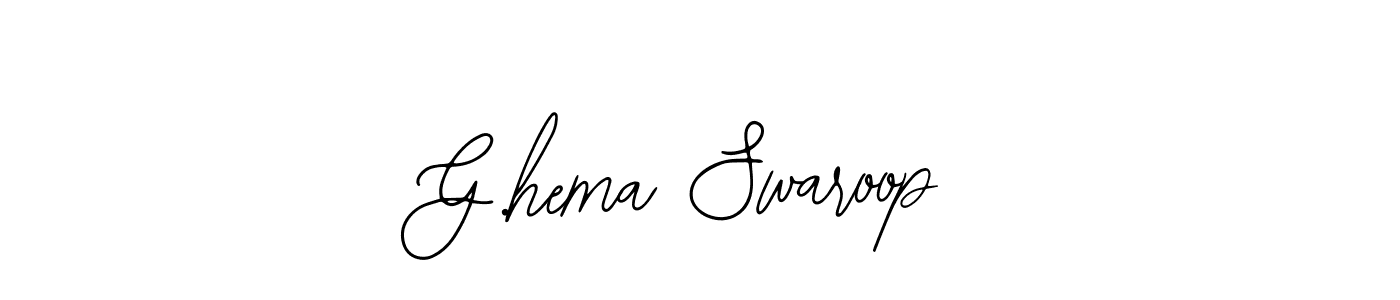 if you are searching for the best signature style for your name G.hema Swaroop. so please give up your signature search. here we have designed multiple signature styles  using Bearetta-2O07w. G.hema Swaroop signature style 12 images and pictures png