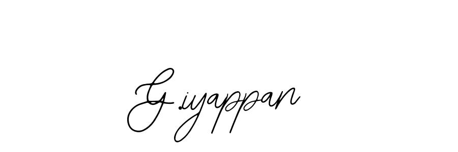 Use a signature maker to create a handwritten signature online. With this signature software, you can design (Bearetta-2O07w) your own signature for name G.iyappan. G.iyappan signature style 12 images and pictures png