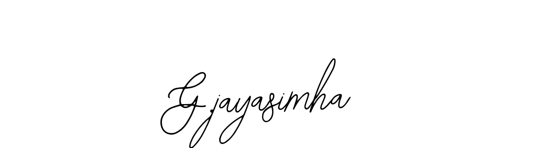 How to make G.jayasimha signature? Bearetta-2O07w is a professional autograph style. Create handwritten signature for G.jayasimha name. G.jayasimha signature style 12 images and pictures png