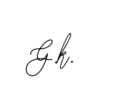 The best way (Bearetta-2O07w) to make a short signature is to pick only two or three words in your name. The name G.k. include a total of six letters. For converting this name. G.k. signature style 12 images and pictures png